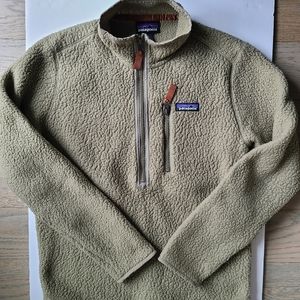 Half zip sherpa sweater